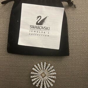 Swarovski Gold and Silver Starburst Brooch